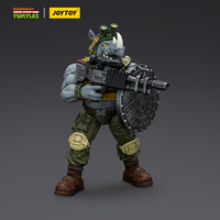 Figura de Acción Coleccionable JOYTOY Oficial Original TMNT-Rocksteady Escala 1/18 con Accesorios JT8469