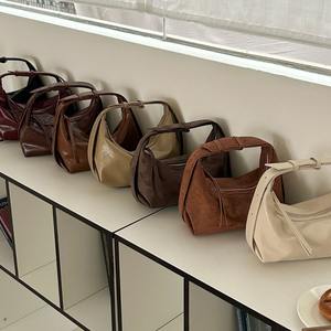 กระเป๋าใส่กล่องข้าวหนังกลับผิวลิ้นจี่กระเป๋าถือช่องหูกระต่ายอเนกประสงค์หมอนพาดลำตัวมีซิปโพลีเอสเตอร์ - Product Image 3