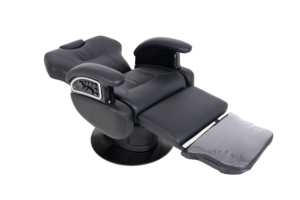 Fauteuil <span class=keywords><strong>de</strong></span> Barbier Électrique Robuste pour Hommes avec Lampe d'Ambiance, Chaise Pivotante en Cuir Synthétique pour Salon <span class=keywords><strong>de</strong></span> Coiffure - Product Image 4