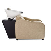 Fauteuil de lavage ergonomique - Station de coiffure avec bac à shampoing inclinable pour salon