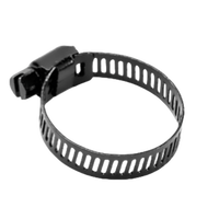 Collier de serrage réglable en acier inoxydable finition noire pour tuyau de voiture, idéal pour la réparation de flexibles