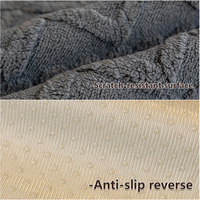 Housse de canapé en jacquard rayée de style nordique moderne, 100% polyester, antidérapante, lavable en machine, adaptée aux animaux domestiques, pour les salons