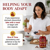 Lenm Marque Privée Riz Rouge Fermenté CoQ10 Citrus Bergamote 7 en 1 Soutien Antioxydant pour la Santé Cardiaque 120 Capsules