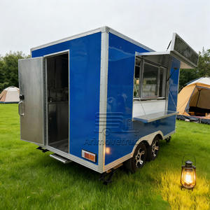 Luar ruangan Modern kualitas tinggi portabel Takoyaki kentang panggang susu kocok jus Churros makanan truk kios untuk pernikahan Camp - Product Image 3