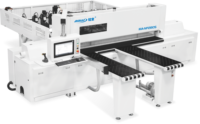 Machine de découpe de portes en bois à trois côtés de haute précision Mingan MA-NP280S, scie à panneaux CNC avec rouleau de pression