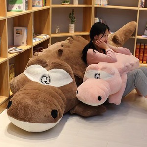 Coussins géants en peluche de crocodile de dessin animé de 100 cm à 300 cm avec logo personnalisé, jouets en peluche lestés de simulation de crocodile - Product Image 6