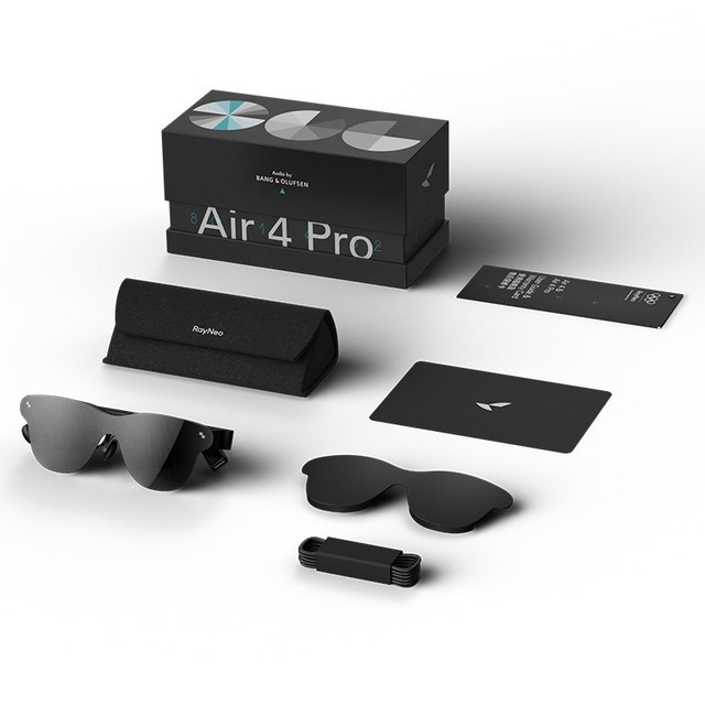 New Rayneo Air4pro AR Smart Glasses DHR10 1200nits 4000 AI HDR Screen 3840Hz PWM 3D Audio Bang&Olufsen For Switch 2 XBox PS game