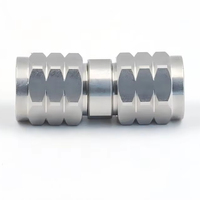 Adaptateur coaxial RF à ondes millimétriques mâle-mâle 1.85-JJG, connecteur de test haute fréquence en acier inoxydable 50 Ohm
