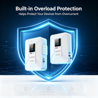 Stabilisateur AVR monophasé mural robuste 220V CA, boîtier en aluminium LED multi-alimentation, résistant à la chaleur et à l'humidité, pour usage domestique et professionnel