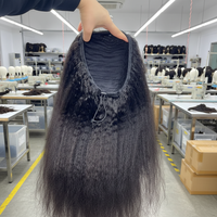 Perruques mi-tête en cheveux naturels : Lisses crépus, Bouclés crépus, 3-en-1, Birmanes, Pixie bouclées
