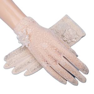 Guantes cortos de conducción y conducción para mujer, de seda helada, finos, transpirables, elásticos, Anti-UV, de algodón, de dedo completo - Product Image 3