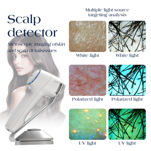 Analyseur de beauté intelligent AI 2-en-1 professionnel pour la peau, les cheveux et le cuir chevelu, 19 langues, avec matériau ABS - Product Image 4