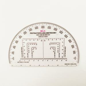 2 मिमी मोटाई 7 सेमी आकार के साथ प्रोट्रैक्टर को पढ़ने वाले पारदर्शी प्लास्टिक शेनकर मानचित्र स्वीकार करें - Product Image 3