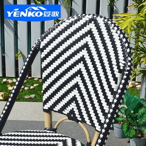 Chaise <span class=keywords><strong>de</strong></span> salle à manger en rotin osier bistro meubles en rotin en résine osier ensemble <span class=keywords><strong>de</strong></span> table à manger pour café et restaurant meubles <span class=keywords><strong>de</strong></span> <span class=keywords><strong>jardin</strong></span> patio - Product Image 6
