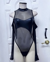 Op maat gemaakte OEM dames roze mouwloze rave monokini badpak plus size Miami Carnival J'ouvert maandag festival kleding groothandel