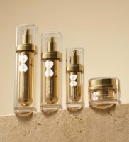 Nouvelle conception unique, flacon carré à double couche en verre, rechargeable, 150-30 ml, flacon pour soins de la peau, 50-20 g, pot à crème personnalisé
