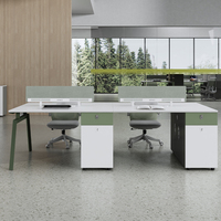 Mobilier de bureau haut de gamme 4 personnes poste de travail bureau exécutif conception d'usine bureau salle de bureau conception de table et ensemble de chaises