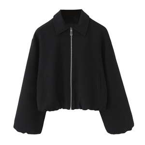 TAOP&ZA 2025 Nuova Collezione Invernale Abbigliamento Donna Giacca Casual Semplice alla Moda con Maniche Lunghe a Strati Elasticizzate e Colletto 8372246 - Product Image 2