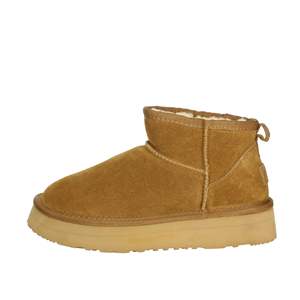 Botines de Mujer con Tacón Bajo K-10261 Color Camel Altura del Tacón 38 - Product Image 1