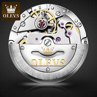 Montre-bracelet intelligente mécanique automatique en acier inoxydable de luxe de marque or avec logo personnalisé sport OEM 6630 OEM bon marché