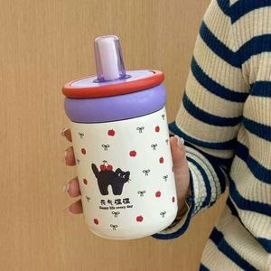 316 Stainless Steel Insulated Water Bottle Pop-Up Lid Portable Thermal Bottle <b>Large</b> Capacity Food Grade Travel <b>Mug</b> - Product Image 4