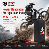 72V 20Ah 25Ah Rechargeable Lithium Battery for TUTTIO Soleil01 Electric Dirt Bike Custom Connector ANT BMS Metal Housing Pack