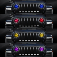 Phares Led dansants de 7 pouces approuvés par Loyo Dot au design personnalisé pour Jeep Wrangler Jk Lj Tj Cj phare avec Halo Angel Eyes