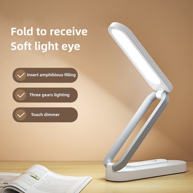 Rechargeable Portable Desk LED Study Light Eye protection Lamp Kids Children Foldable Folding Usb Charging Home Reading Lamps