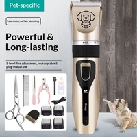 Tondeuse rechargeable pour animaux de compagnie, faible bruit, kit de tondeuse électrique pour chiens, rasoir professionnel pour animaux de compagnie, pour chiens et chats