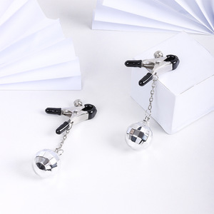 Clips de tétons en métal à double boule, dispositifs de retenue BDSM, jeux SM, jouets de flirt et d'éveil <span class=keywords><strong>sexuel</strong></span> pour adultes, pour le plaisir des couples - Product Image 4