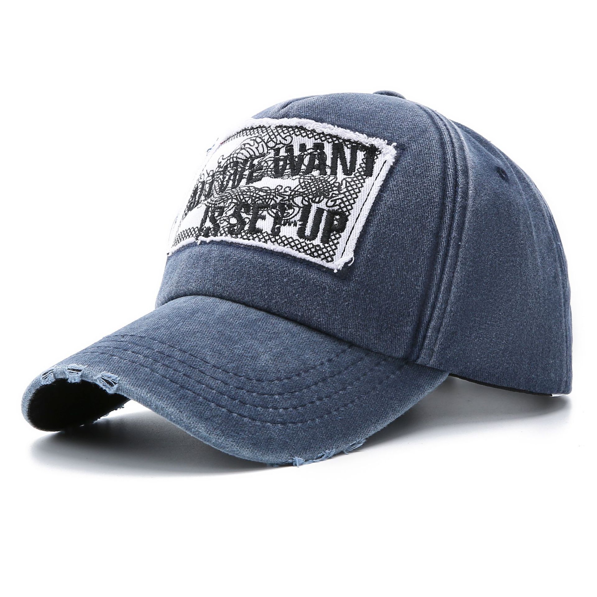 Custom Distressed Vintage Embroidered Patch Hat Washed Retro  display picture 2