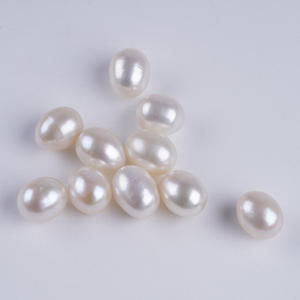 Perlas de Agua Dulce Naturales en Forma de Botón de 9-10 mm de Zhuji, Partículas Sueltas para Hacer Collares y Pendientes - Product Image 1