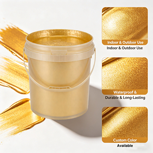 Pintura Líquida Acrílica Súper Brillante con Lámina Dorada y Polvo de Oro de 24K para Aplicación con Aerosol - Product Image 4