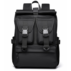 2025 Trendy Waterproof Oxford Polyester Laptop Backpack for Men Commuting Cycling Multi-Pocket Expandable School <b>Bag</b> - Product Image 1