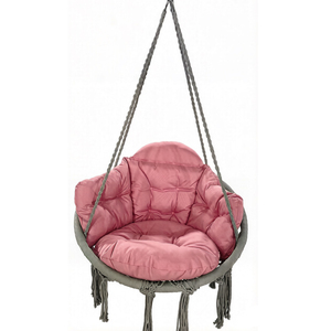 Fauteuil <span class=keywords><strong>suspendu</strong></span> de jardin avec coussin en peluche épais - Product Image 4