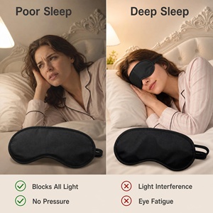 Antifaz para Dormir Suave y Sedoso con Logotipo Personalizado, Antifaz Natural para Dormir, Cubre Ojos de Satén para Dormir, para Hombres, Mujeres y Adultos - Product Image 2