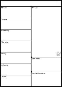 Planificateur magnétique hebdomadaire et mensuel personnalisé pour réfrigérateur, <span class=keywords><strong>tableau</strong></span> d'écriture magnétique pour repas, <span class=keywords><strong>tableau</strong></span> de notes pour la maison, planificateur magnétique souple - Product Image 2