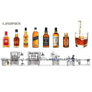 Fabricantes completamente automático 8 boquillas whisky líquido licor embotellado máquina de llenado