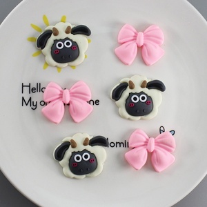 3D Stereo Ít Cừu Bleating Bow PVC Mềm Cao Su Phụ Kiện Giày Trang Trí Vá Chất Liệu Cho Cốc Nước Khăn Giá Lưu Trữ - Product Image 1