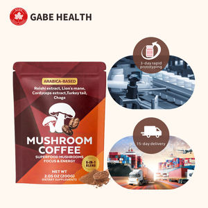 Poudre de café aux champignons biologiques, complément alimentaire, santé cérébrale, soulagement du stress, énergie durable, végétalien, pour adultes, bien-être quotidien - Product Image 1