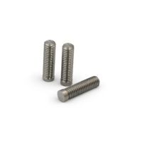 Vis filetées en alliage de titane M3 M4, entièrement filetées, TA2 TC4, CNC, fixations industrielles en titane personnalisées