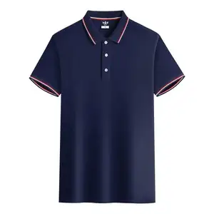 Polo de algodón y poliéster para hombre, Camisa lisa de golf con logotipo personalizado y bordado, talla normal, 2022
