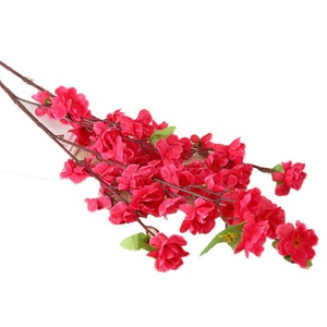 <span class=keywords><strong>Fleur</strong></span> <span class=keywords><strong>de</strong></span> pêche artificielle en soie, vente en gros, 3 Branches <span class=keywords><strong>de</strong></span> fleurs <span class=keywords><strong>de</strong></span> cerisier rose blanc pour décor <span class=keywords><strong>de</strong></span> mariage - Product Image 5
