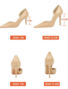 Tacones de aguja de lujo para discoteca, con punta de acero de 10.5CM/7CM, estilo delicado. - Product Image 5