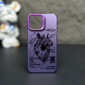 Mới xu hướng sáng tạo tim phác thảo Bạc IMD in ấn trường hợp điện thoại cho <span class=keywords><strong>Iphone</strong></span> 17 16 Pro Max 15 14 13 12 11 - Product Image 5