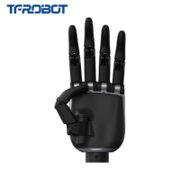 Main prothétique myoélectrique à 2 canaux (avant-bras) – Petite main robotique bionique en métal et caoutchouc (compatible IA, ajustement exclu)