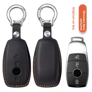 Étui pour clé de voiture en cuir de haute qualité, pour nouvelle Mercedes-benz E300l classe S C200l E260l Glc300 S320l C260, pièces de modification automobile - Product Image 2