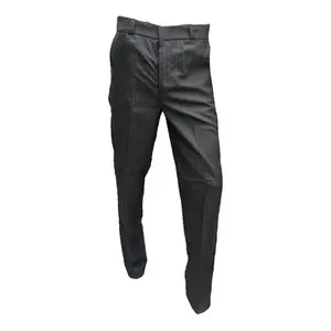Pantaloni Chino a Righe da Uomo Paloma, Vita Alta, Chiusura con Bottoni, Anti-Piega, Colore Lavato, Taglia XL, Vestibilità Dritta, per l'Autunno - Product Image 1
