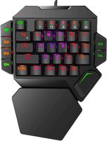 Usine G92 USB filaire rvb une main 35 touches clavier main gauche Membrane Style nouveau plastique bureau ordinateur portable jeu utiliser effet de lumière