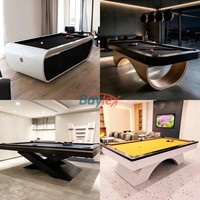 Table de billard 8FT 9FT 7FT avec plateau de salle à manger, plateau en ardoise, pour villa, maison, salon, couleur de tissu personnalisable